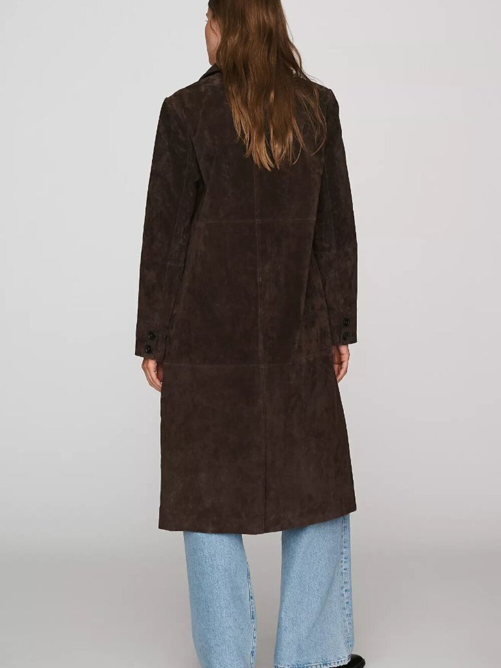 Anthropologie NVLT Rachael Suede Longline Coat Size Small New With Tags - Picture 4 of 7